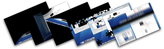 Void screensaver preview showing all six animations